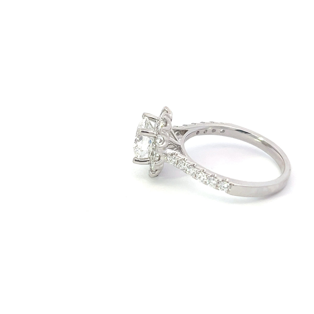 18K White Gold 2.40cttw Lab Grown Diamond Engagement Ring
