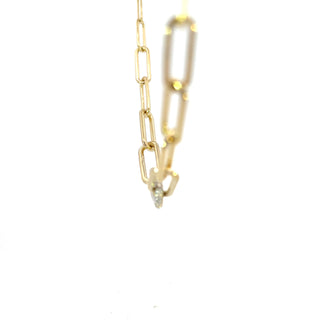 Collar de diamantes de 0,82 quilates en oro amarillo de 10 quilates - 18"