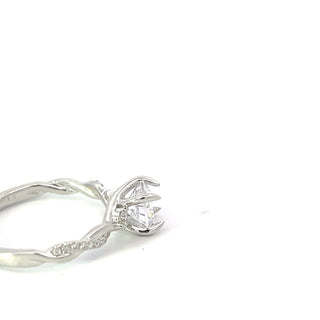 TRACKING - 14K Round Brilliant Cut Diamond Ring