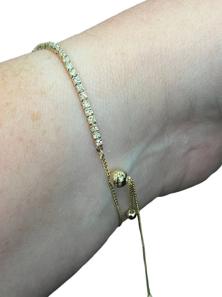 14K Yellow Gold 0.79cttw Diamond Bracelet - 7"