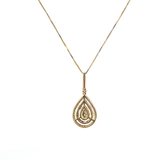 Collar de diamantes de 0,79 quilates en oro amarillo de 14 quilates, 18"