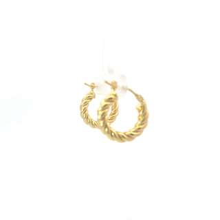 Pendientes de oro amarillo de 10 quilates de 17 mm