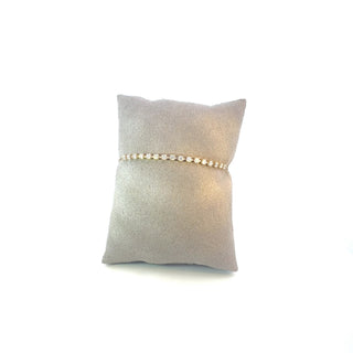 Brazalete de diamantes de 0,41 quilates en oro amarillo de 14 quilates - 7"