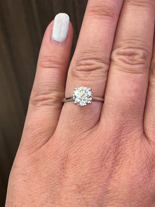 18K White Gold 1.89cttw Lab Grown Diamond Solitaire Engagement Ring