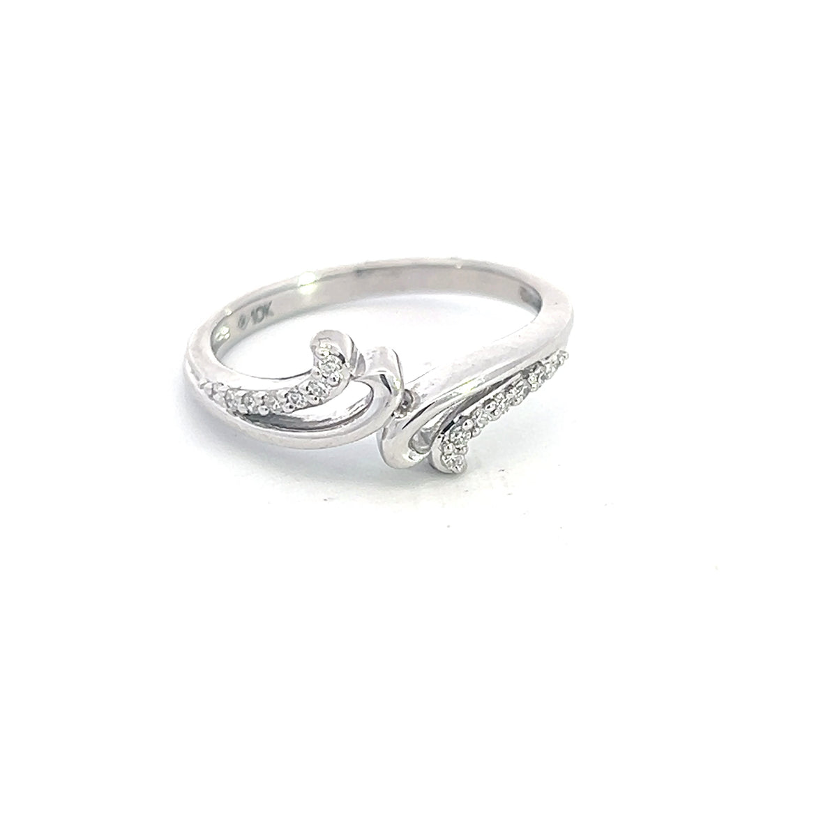 10K White Gold 0.084cttw Diamond Ring