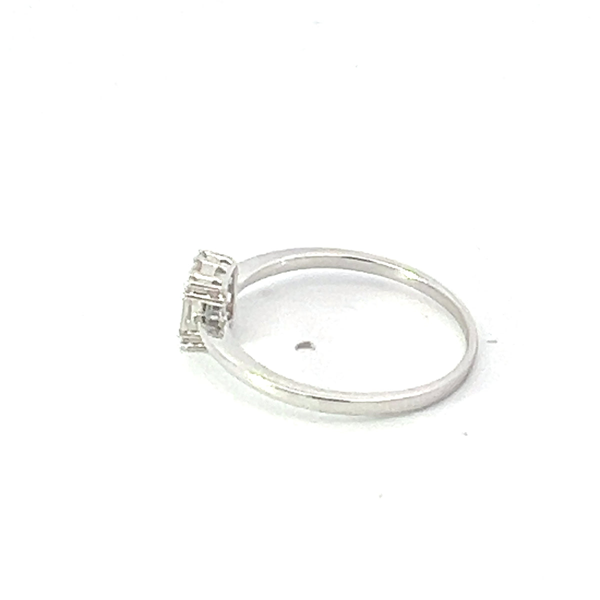 Anillo de diamantes en oro blanco de 14 quilates - talla 6,5