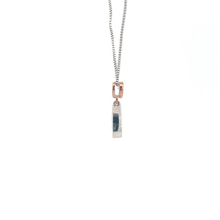 10K White and Rose Gold 0.13cttw Diamond Necklace