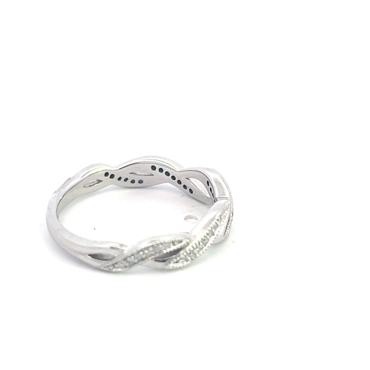 10K White Gold 0.095cttw Diamond Ring