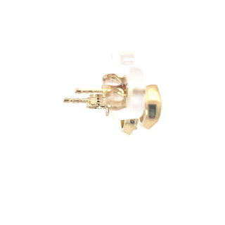 Aretes de diamantes canadienses de talla brillante redonda de 0,40 quilates en oro amarillo de 10 quilates