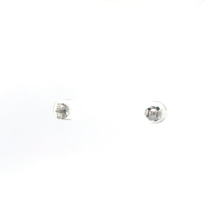 14K White Gold Lab Grown 0.75CTTW Round Brilliant Cut Diamond Solitaire Earrings
