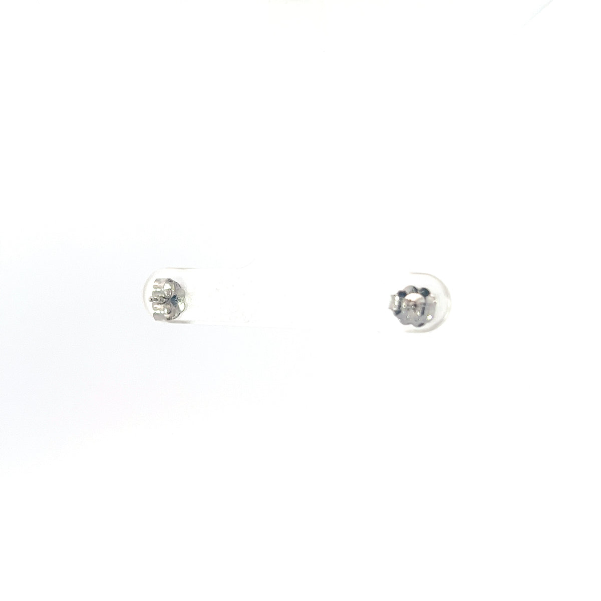 14K White Gold Lab Grown 1.41CTTW Round Brilliant Cut Diamond Solitaire Earrings