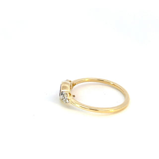 Tracking - 10K Yellow Gold 0.58cttw Genuine Garnet and 0.08cttw Diamond Ring