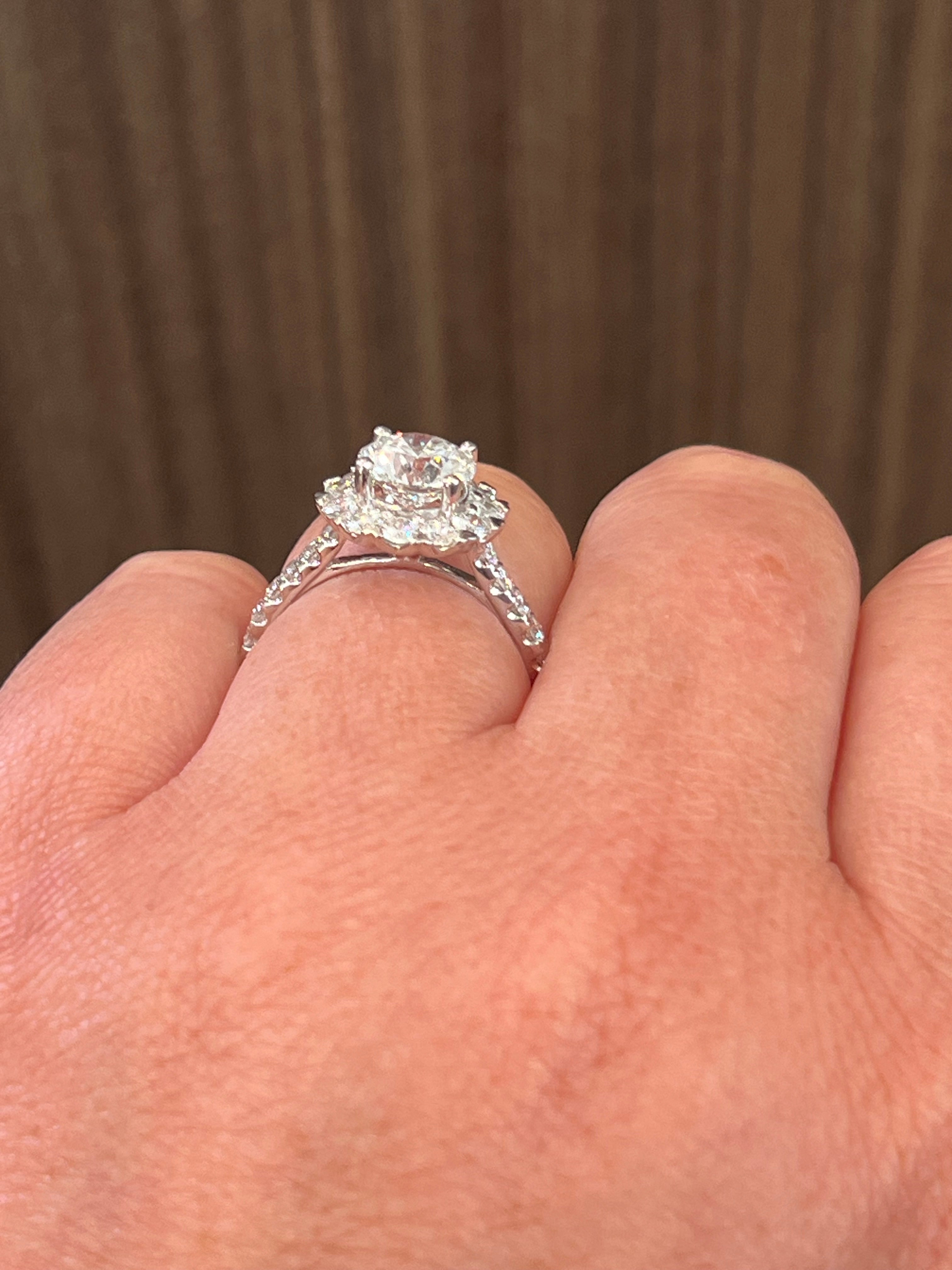 18K White Gold 2.40cttw Lab Grown Diamond Engagement Ring - 4.5