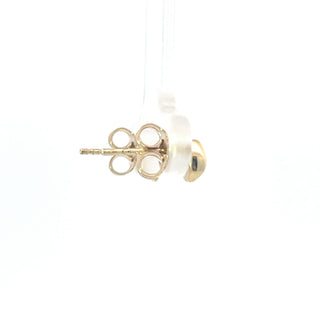 Pendientes de diamantes canadienses de talla brillante redonda de 0,20 quilates en oro amarillo de 10 quilates