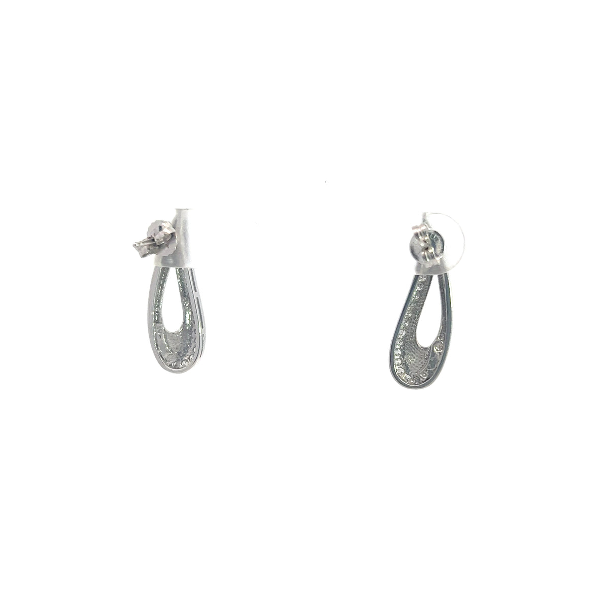 10K White Gold 0.20cttw Diamond Earrings