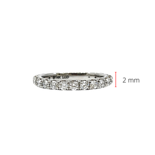 14K White Gold 0.75cttw Lab Grown Diamond Band