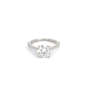 14K White Gold 2.31cttw Lab Grown Round Diamond Engagement Ring