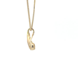 Colgante de diamantes canadienses de 0,25 quilates en oro amarillo de 14 quilates, 18"