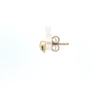 Aretes de diamantes canadienses de talla brillante redonda de 0,40 quilates en oro amarillo de 10 quilates