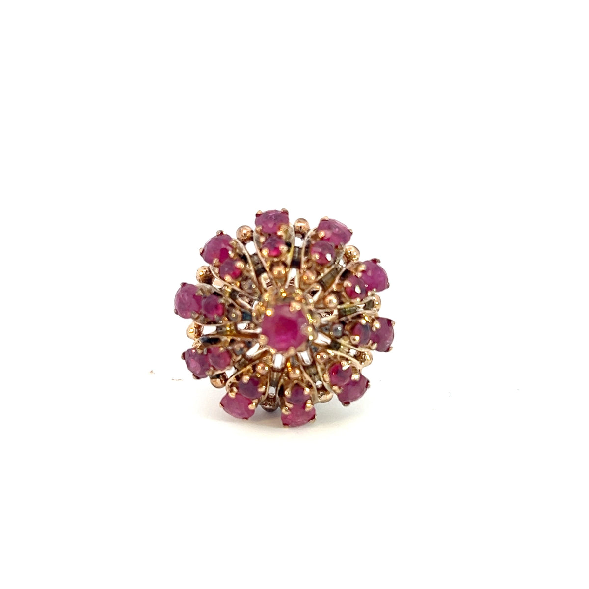 Previously Loved - Antique Ruby Cluster Ring