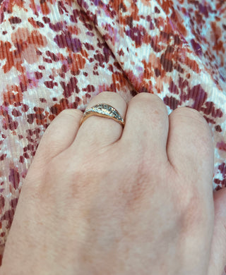 10K Yellow Gold 0.152cttw Brown Diamond Ring