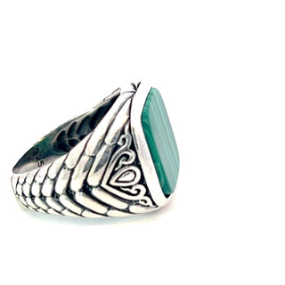Argent Silver and Malachite Ring