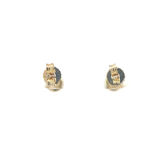 Aretes de diamantes canadienses de talla brillante redonda de 0,30 quilates en oro amarillo de 10 quilates