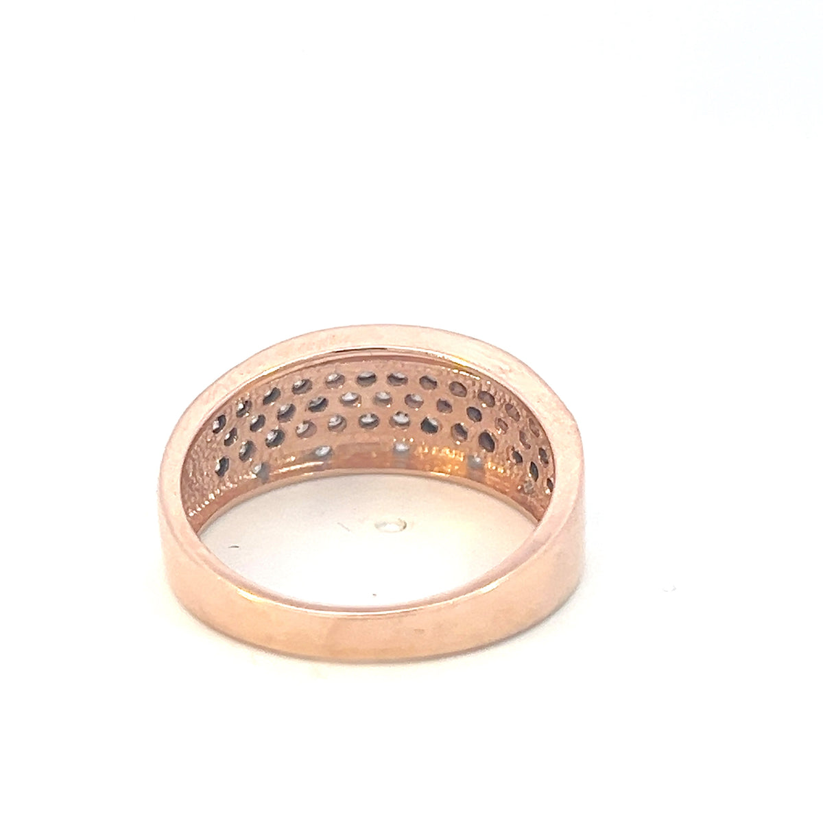 10K Rose Gold 0.65cttw Brown Diamond Ring with Black Rhodium Enhanced Top