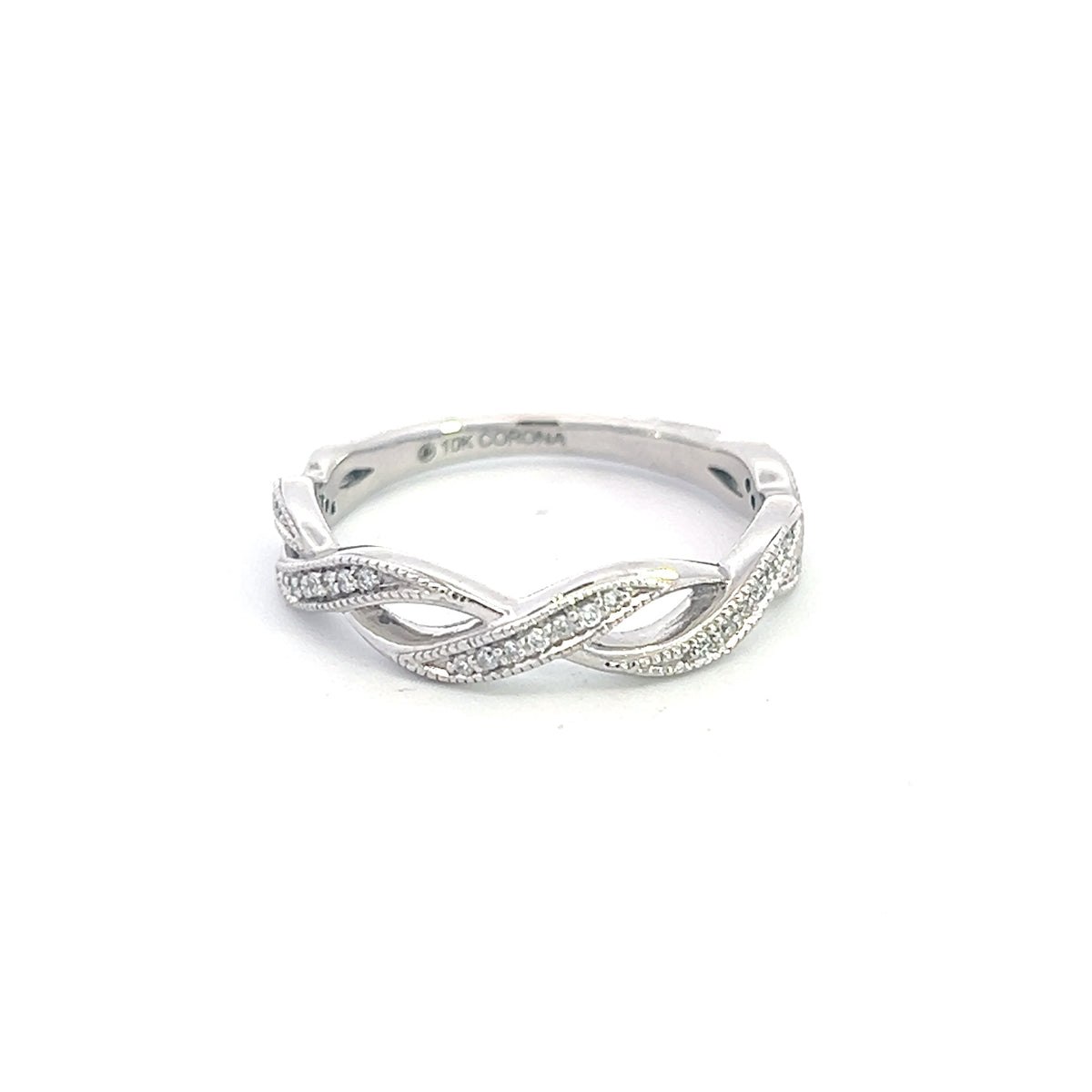 10K White Gold 0.095cttw Diamond Ring