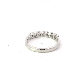 Anillo de diamantes en oro blanco de 14 quilates - talla 6,5