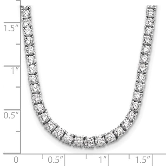 14kw 10.00cttw Lab Grown Diamond Tennis Style Necklace - 16”