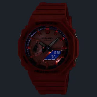 Casio G-Shock Analog Digital Watch, 2100 Series, GA2100RRB-4A, Red