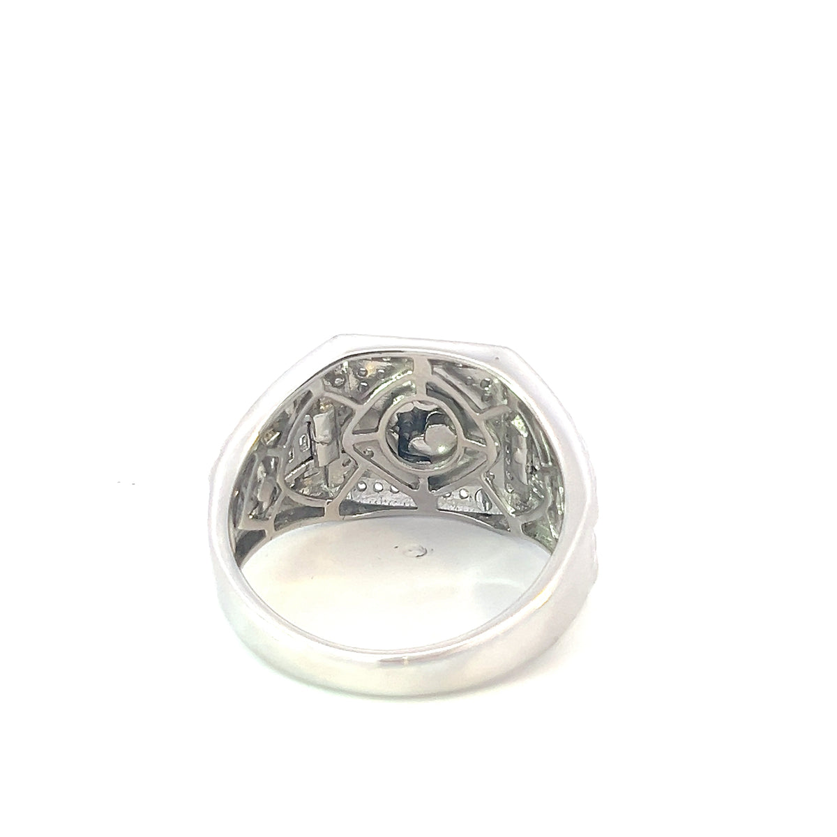 Argent Silver and Cubic Zirconia Horses Head Mens Ring