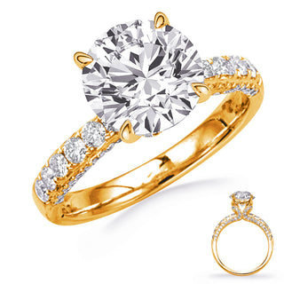 14K Round Brilliant Cut Diamond Ring