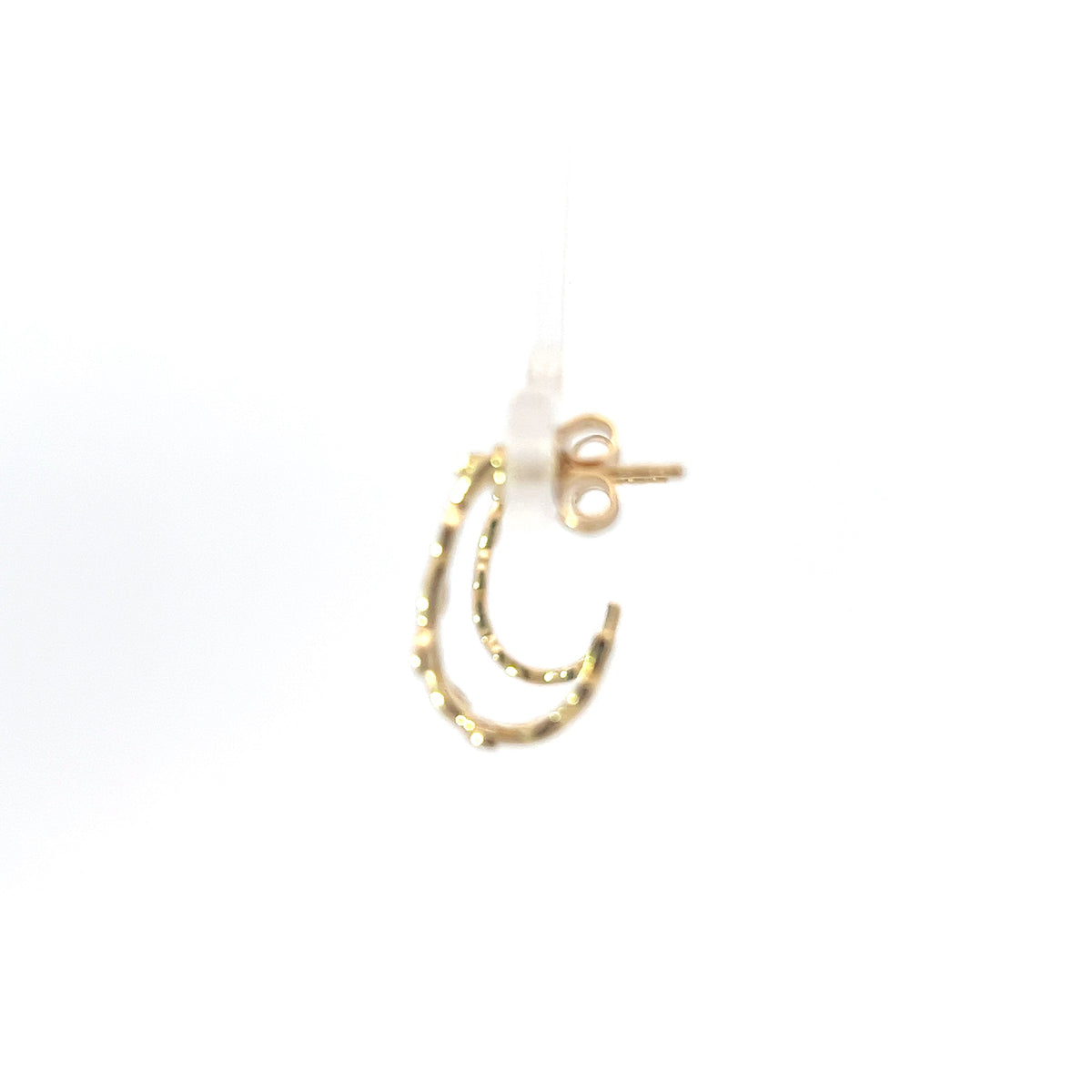 10K Yellow Gold 0.05cttw Diamond Hoop Earrings