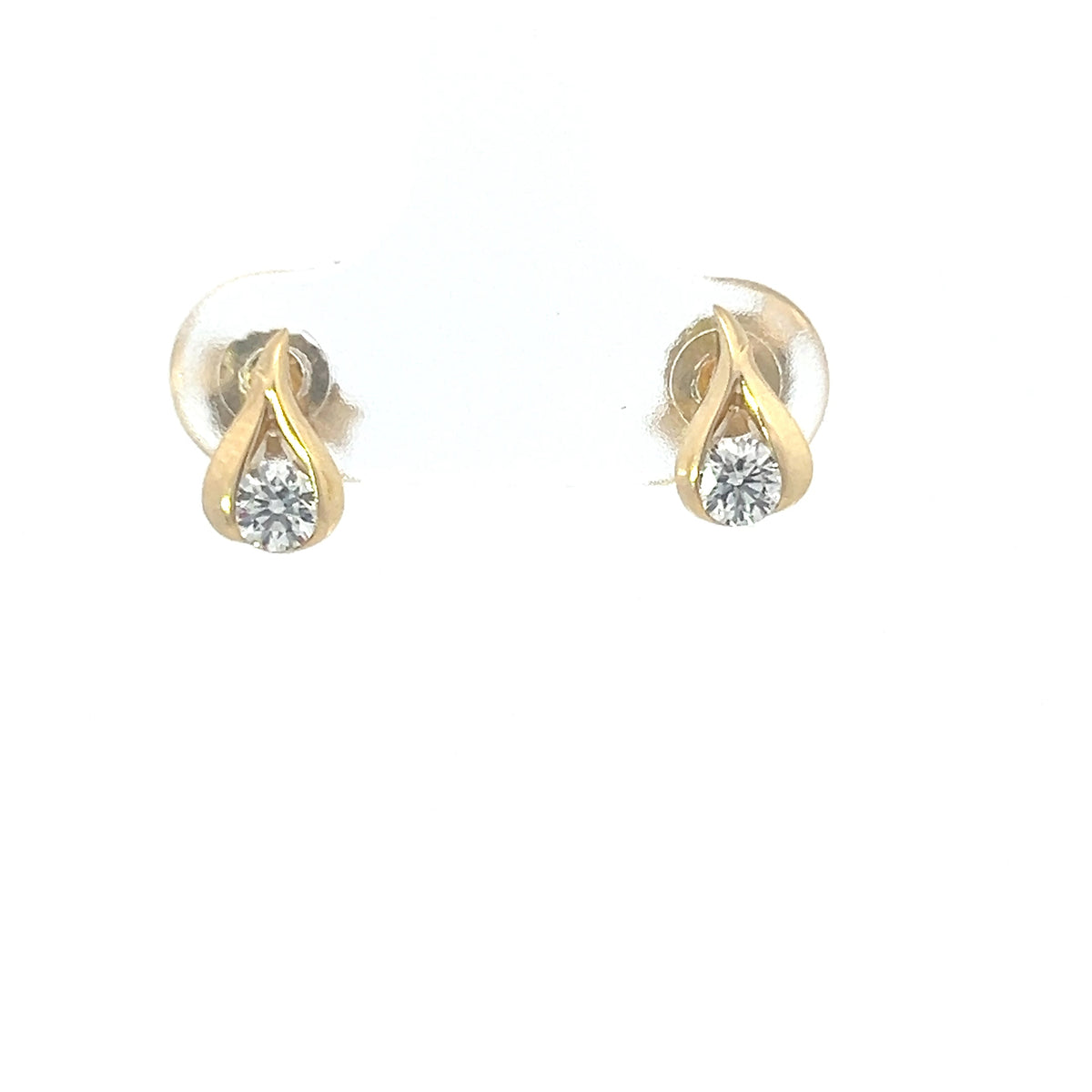 14K Yellow Gold 0.25cttw Canadian Diamond Earrings