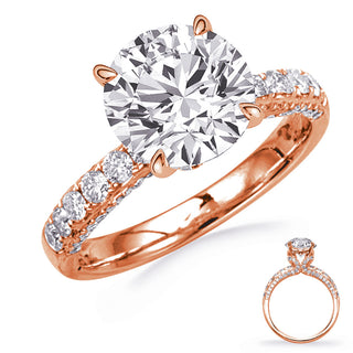 14K Round Brilliant Cut Diamond Ring