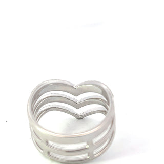 Anillo de diamantes en oro blanco de 14 quilates - talla 6,5