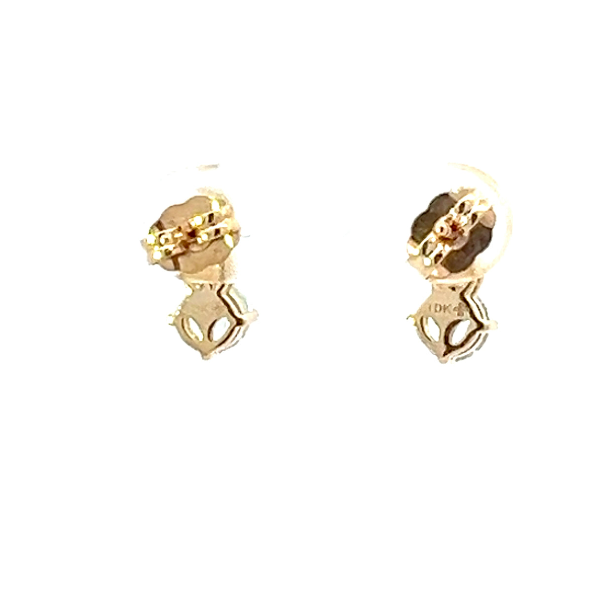 Pendientes de oro amarillo de 10 quilates con diamantes y aguamarina