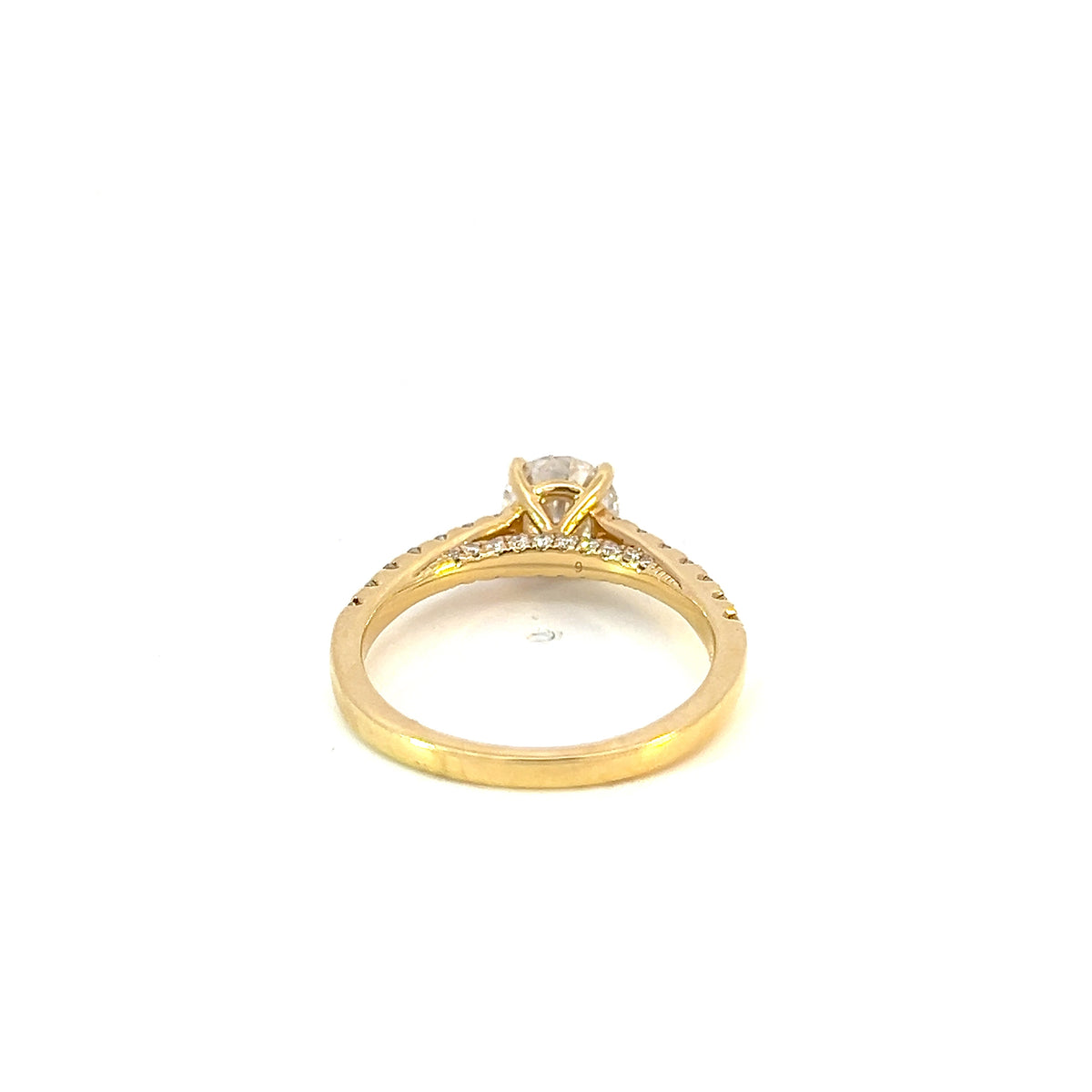 18K Yellow Gold 1.28cttw Round Lab Grown Diamond Solitaire Engagement Ring