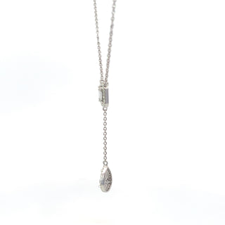 Collar de diamantes de 0,65 quilates en oro blanco de 14 quilates, 18"