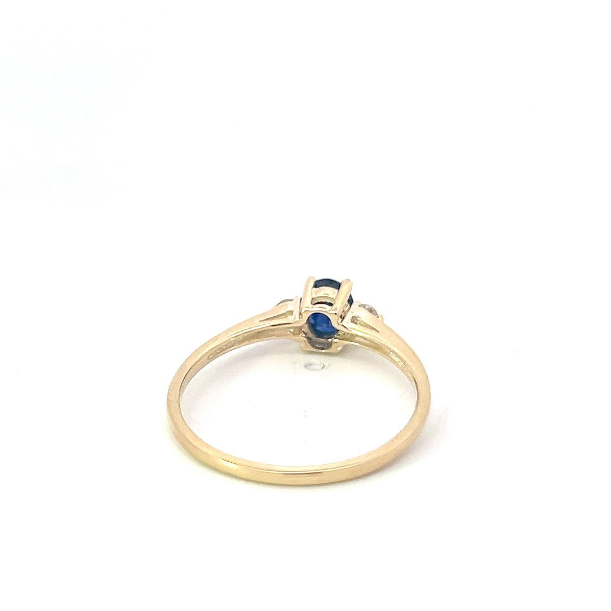 10K Yellow Gold Sapphire &amp; Diamond Ring