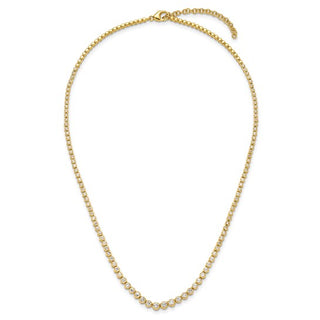 Diamante cultivado en laboratorio de 14 K, 3,00 quilates, VS/SI GH, graduado con 16 pulgadas más 2 pulgadas de extensión. Collar