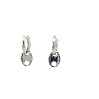 Huggies de Plata de Ley 925 con Marina Colgante