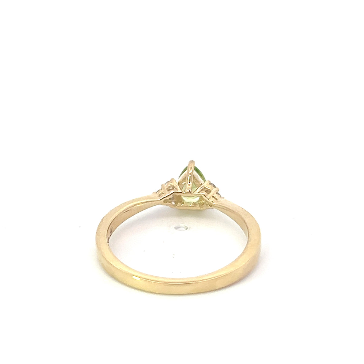 10K Yellow Gold Peridot and Diamond Ring