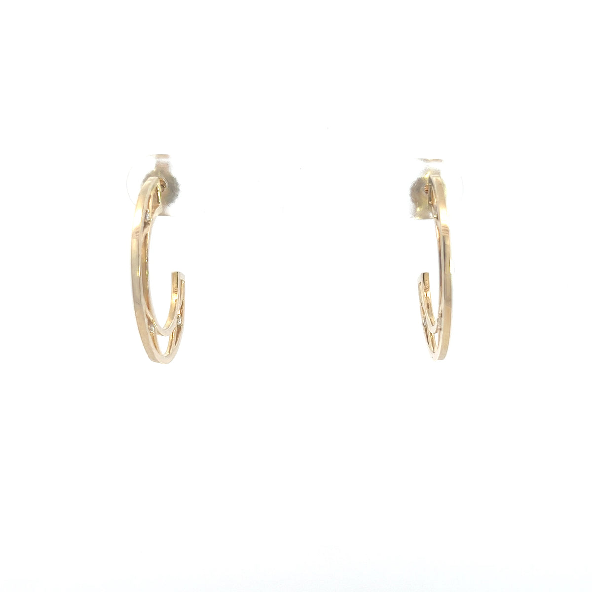 10K Yellow Gold 0.06cttw Diamond Earrings