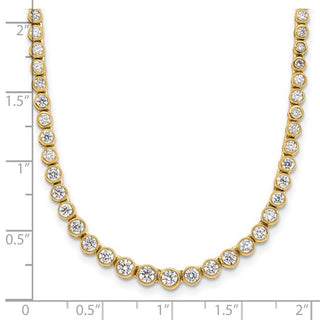 Diamante cultivado en laboratorio de 14 K, 3,00 quilates, VS/SI GH, graduado con 16 pulgadas más 2 pulgadas de extensión. Collar