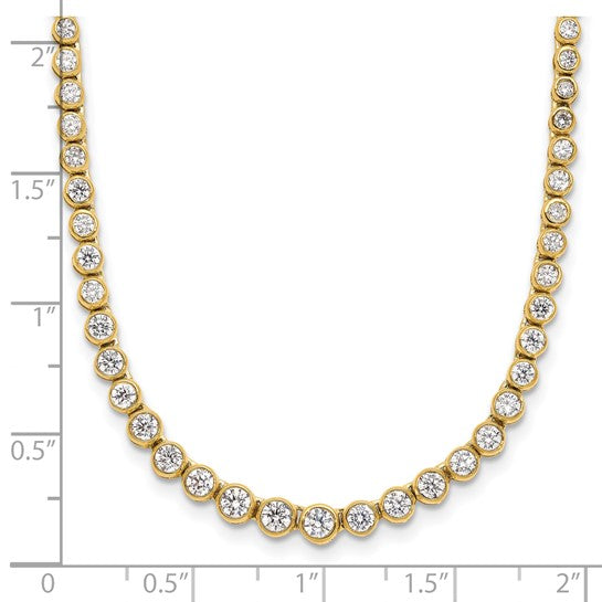 14K 3.00cttw Lab Grown Diamond VS/SI GH, Graduated with 16” plus 2 inch ext. Necklace