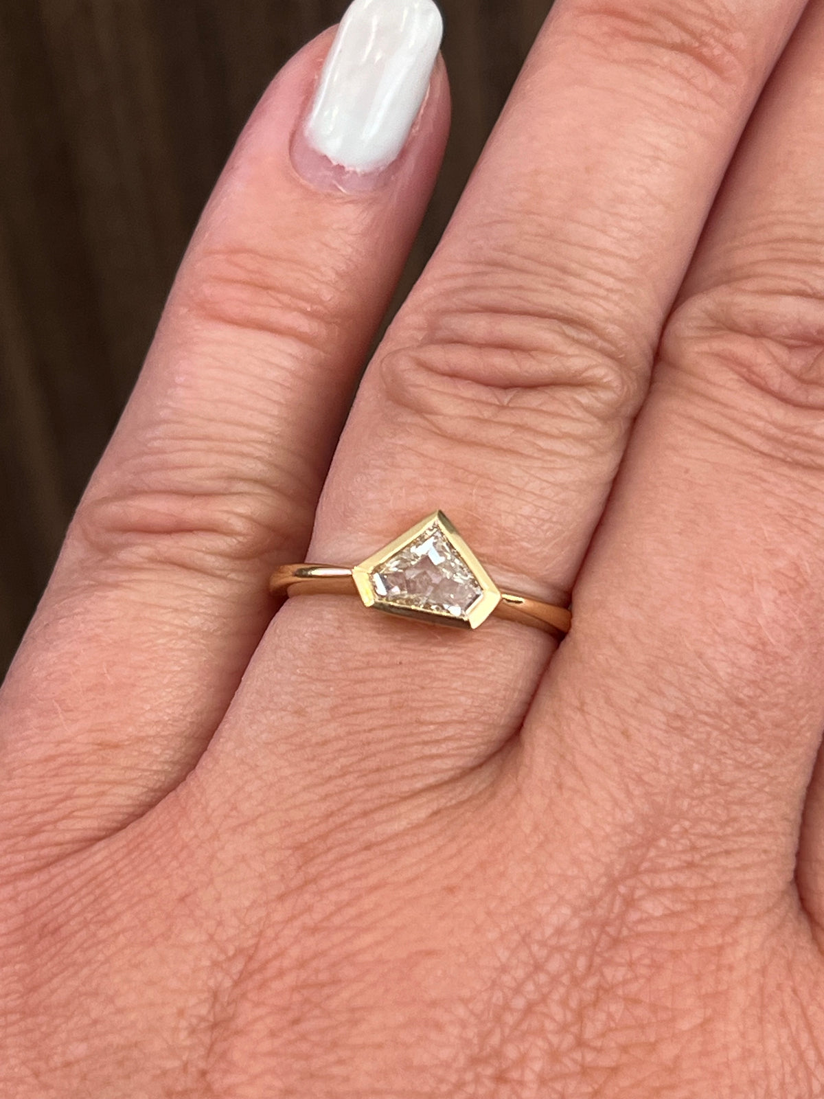 18K Yellow Gold 0.80cttw Lab Grown Diamond Engagement Ring