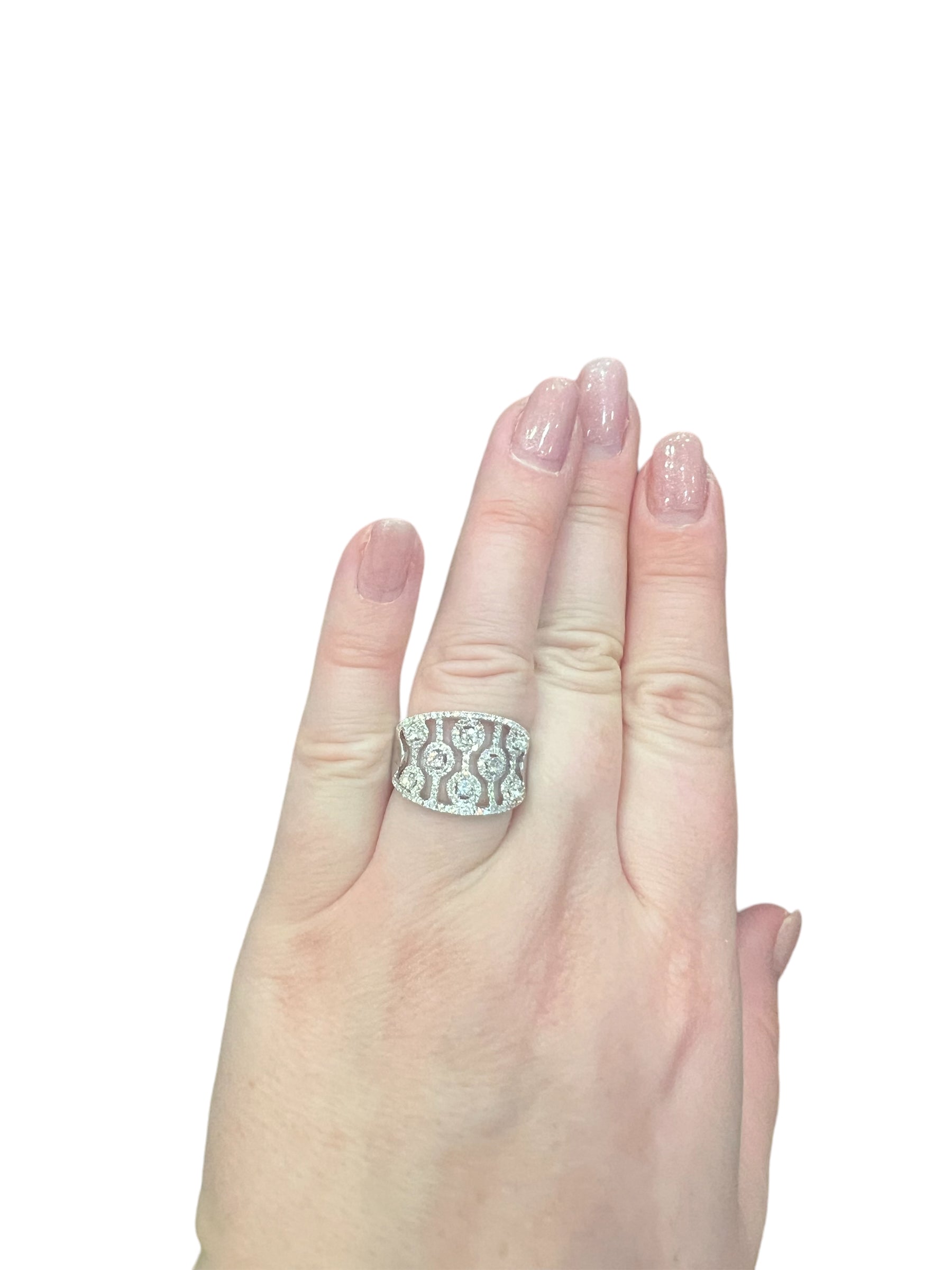 14K White Gold Diamond Ring
